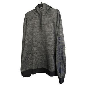 Costa Tech Fleece Hoodie Graphic Sleeve Spellout Long Sleeve‎ Pullover XXL New